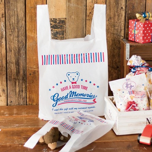 レジ袋 アメリカンジョイベアレジバッグ-M(100枚) ヘッズ