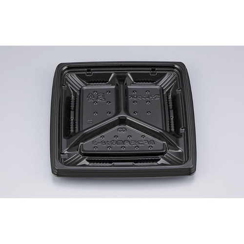 惣菜容器 BFコモ角皿内18-3 黒 本体 シーピー化成
