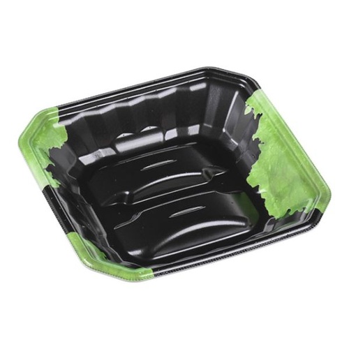 発泡トレー メガプレート20-20(37) 黒リーフ エフピコ