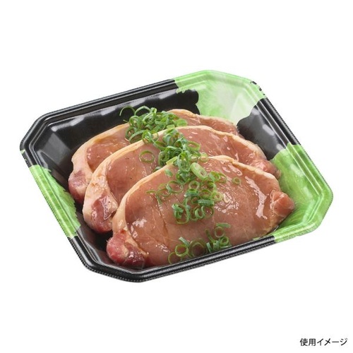 発泡トレー メガプレート20-20(37) 黒リーフ エフピコ