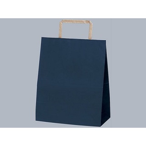 紙手提袋 SS-1 ブルー 平紐 福助工業