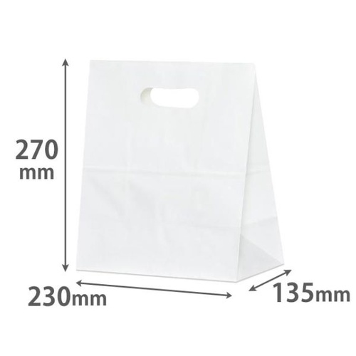 紙手提袋 イーグリップ LL 白無地 パックタケヤマ