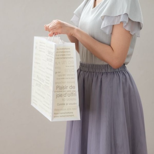 紙手提袋 カフェオレペーパーバッグ-1(50枚) ヘッズ