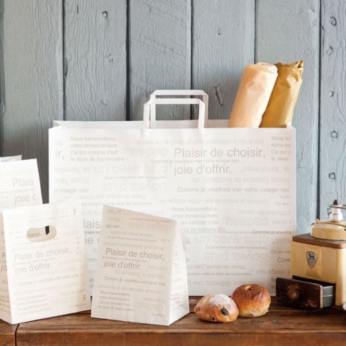 紙手提袋 カフェオレペーパーバッグ-1(50枚) ヘッズ