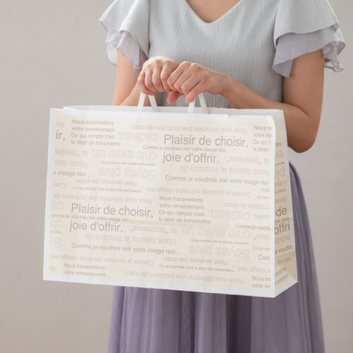 紙手提袋 カフェオレペーパーバッグ-1(50枚) ヘッズ