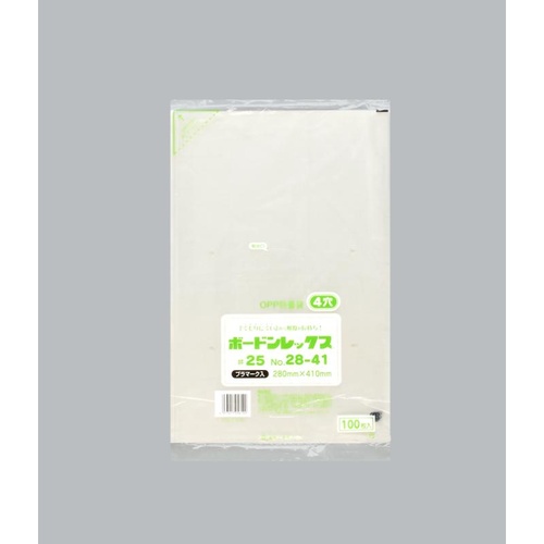青果向け防曇袋 ボードンレックス＃25No.28-41 4穴プラ 福助工業
