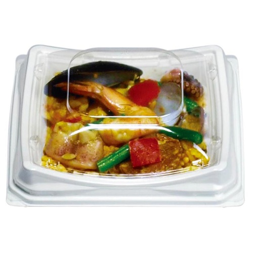 惣菜容器 D’sカフェP13-13Sホワイト デンカポリマー