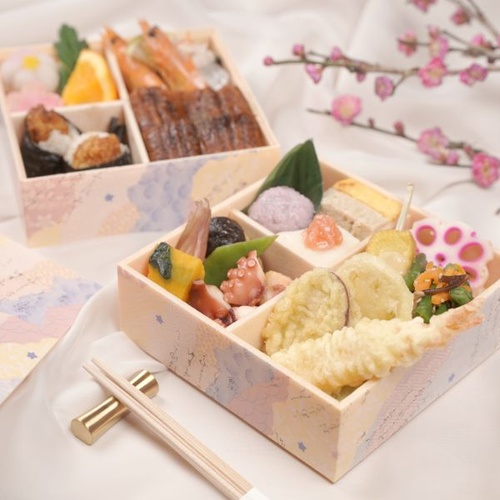 仕出し弁当容器 哥仙 角折2段小 蓋付 新井産業