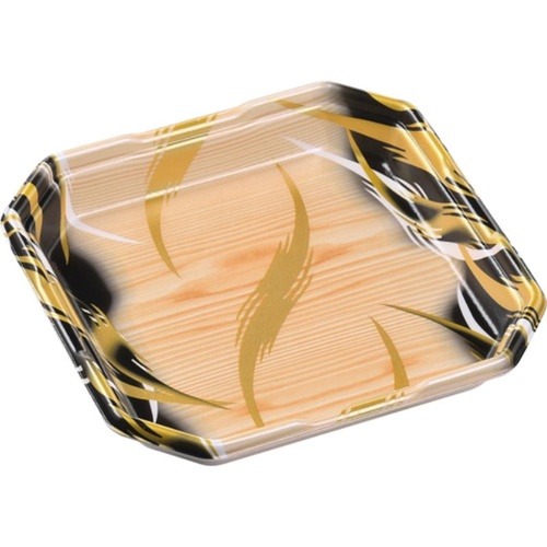 発泡トレー しゃぶしゃぶ2人浅LS 風紋木目黒 エフピコ