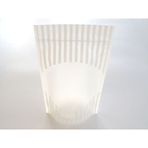 チャック付き袋 マット白ストライプスタンドチャック袋 140×210(180)×41 SMWJ-3 ベリーパック