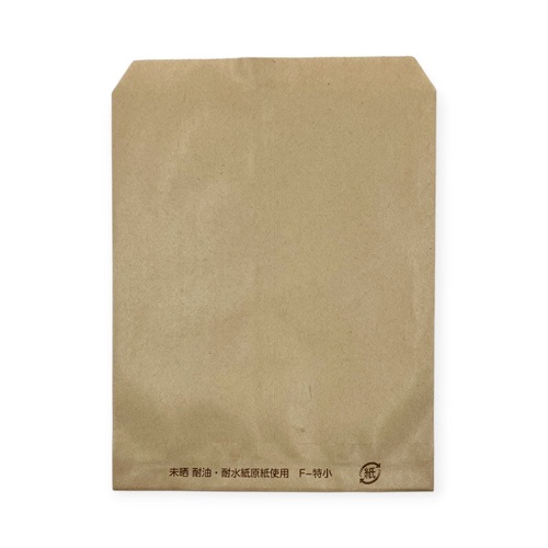 耐油平袋 ニュー耐油耐水紙袋 平袋 未晒F-特小 福助工業