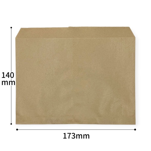 耐油平袋 ニュー耐油耐水紙袋 平袋 未晒F-小 福助工業