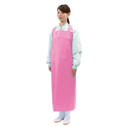 胸当てエプロン 4449 ガードファイン軽量ウレタンエプロン ピンク Sサイズ 川西工業