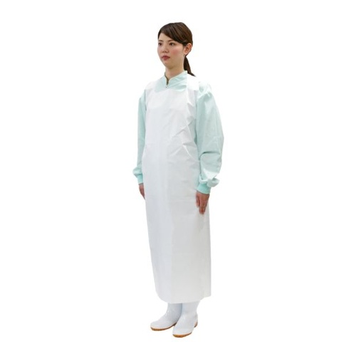 胸当てエプロン 4449 ガードファイン軽量ウレタンエプロン ホワイト Sサイズ 川西工業