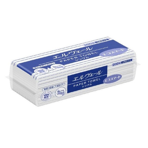 エルヴェール ペーパータオル エコスマート小判シングル200枚入 エリエール