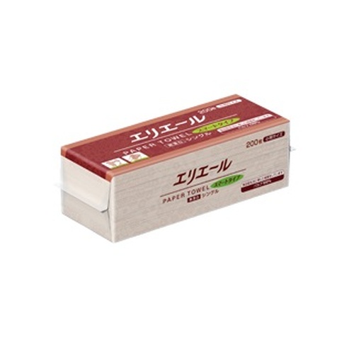 ペーパータオルスマート小判シングル未晒200枚 エリエール