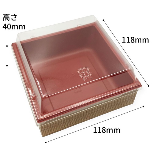 折箱 CWH-角4 赤-たもん杉 (ボ) 中央化学