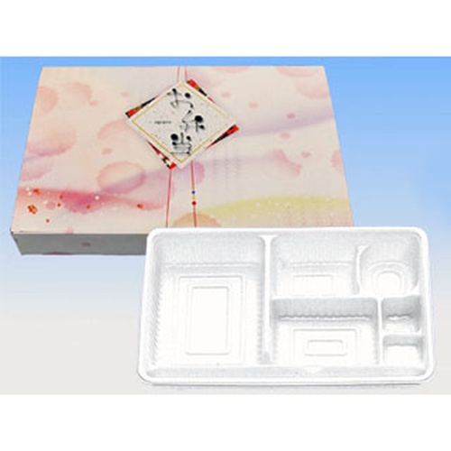 仕出し弁当容器 80-55唯結ワンピース・中仕切80-55白セット 北原産業