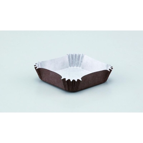 ベーキングカップ 純白ペット 角型 茶ベタ 角 78×78×20H 伊藤景パック産業