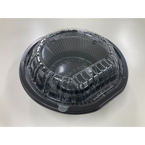 シーピー化成 どんぶり容器 CZラプレ丸丼18 BS黒 本体