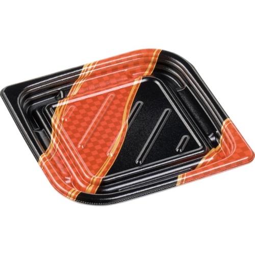 【廃番商品】惣菜容器 MFPわかば19-19 波市松赤 エフピコ