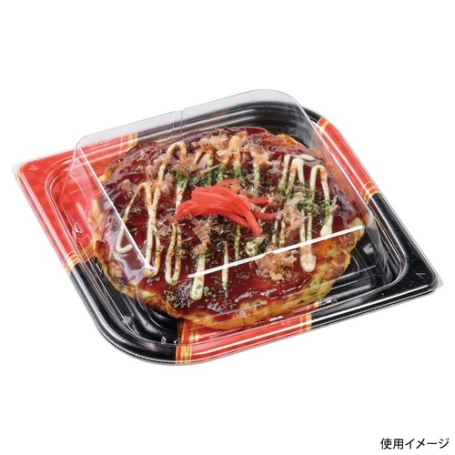 【廃番商品】惣菜容器 MFPわかば19-19 波市松赤 エフピコ