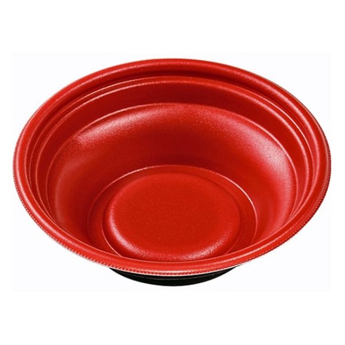 麺容器 MFPホット麺18小(52)絞 M赤黒 エフピコ