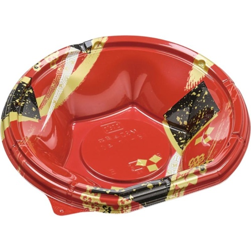 どんぶり容器 MSD半月丼 18-17(40) 花菱赤 エフピコ