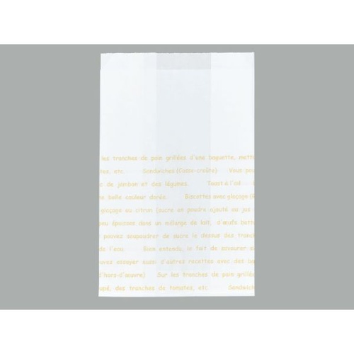 惣菜袋 レシピ柄耐油紙マチ付袋No.184 大阪ポリエチレン販売