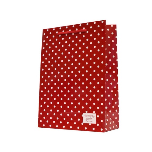 紙手提袋 マリリンドット(M) NO.2 レッド マツシロ