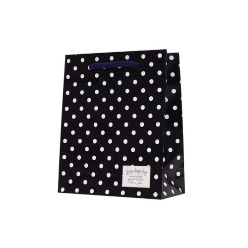 【廃番商品】紙手提袋 マリリンドット(SS) NO.1 ネイビー マツシロ