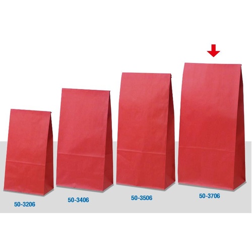 持ち帰り用紙袋 50-3706 角底袋 ルージュ 180×105×350 100P ササガワ