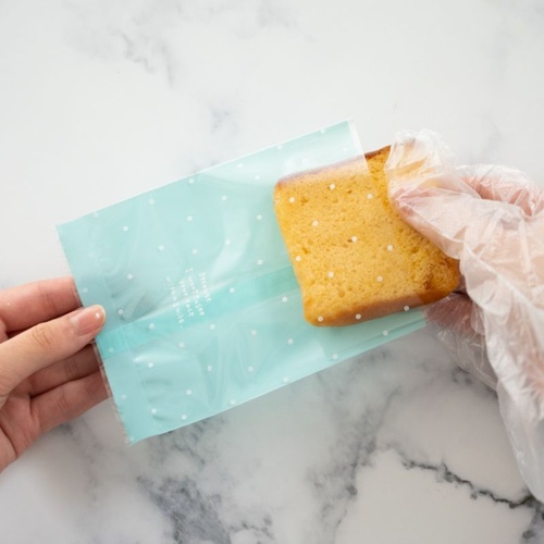 テープ無 OPP袋 ブルードットスイーツパック クリア-3(100枚) ヘッズ