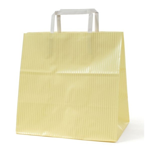 紙手提袋 平紐手提袋 H平26 クリスタル イエロー パックタケヤマ
