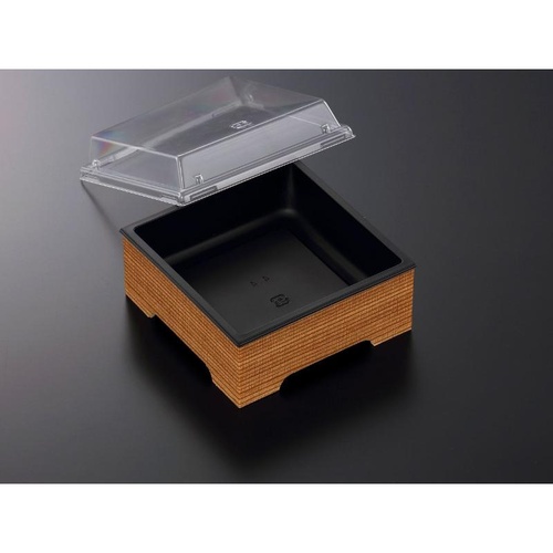 折箱 CWH-角4.4足付 黒-たもん杉 (ボ) 中央化学