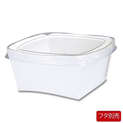 惣菜容器 K-M 正方形 (白無地) 京王