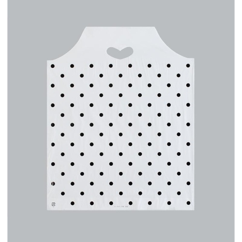 ポリ手提袋 ハートバッグ 水玉 中 福助工業