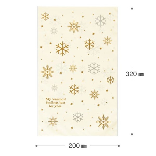 テープ無 OPP袋 クラシカルクリスマス OPPギフトバッグ-3(50枚) ヘッズ