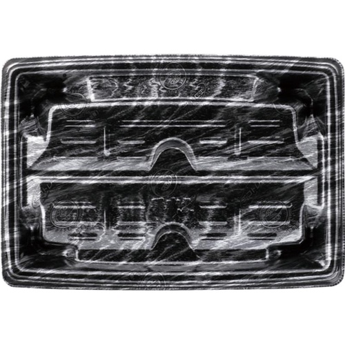 惣菜容器 MTD25-17ヨコ 本体 エコ黒木銀 エフピコ