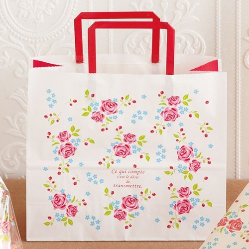 紙手提袋 ローズガーデンペーパーバッグ-3(50枚) ヘッズ