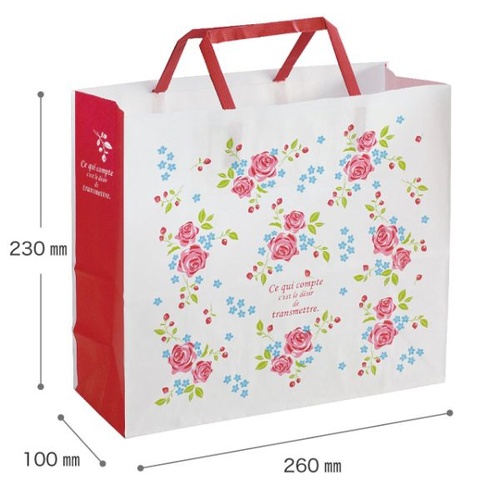 紙手提袋 ローズガーデンペーパーバッグ-3(50枚) ヘッズ