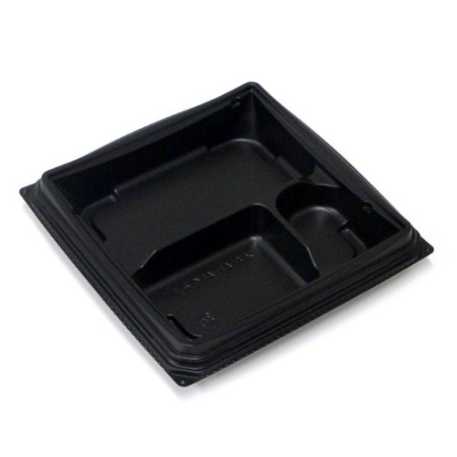 軽食容器 ゴゼン17-17-AK本体 黒 デンカポリマー