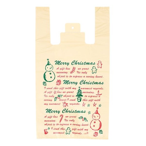 レジ袋 クリスマススノーパーティー レジ袋-L(100枚) ヘッズ