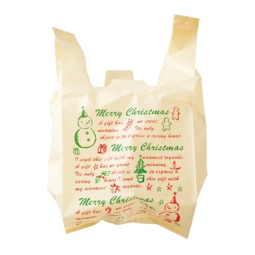 レジ袋 クリスマススノーパーティー レジ袋-L(100枚) ヘッズ