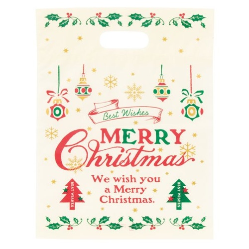 ポリ手提げ クラシカルクリスマス PEバッグ-4(100枚) ヘッズ