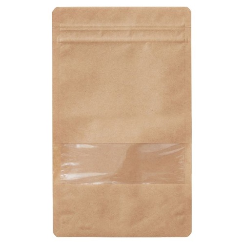 チャック付き袋 ラミジップ クラフト窓付き KRC-14 生産日本社