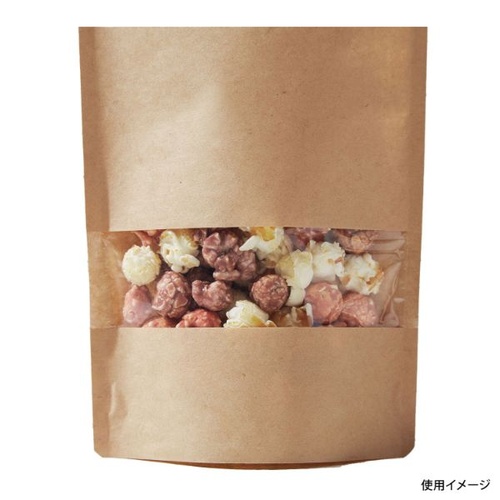 チャック付き袋 ラミジップ クラフト窓付き KRC-16 生産日本社