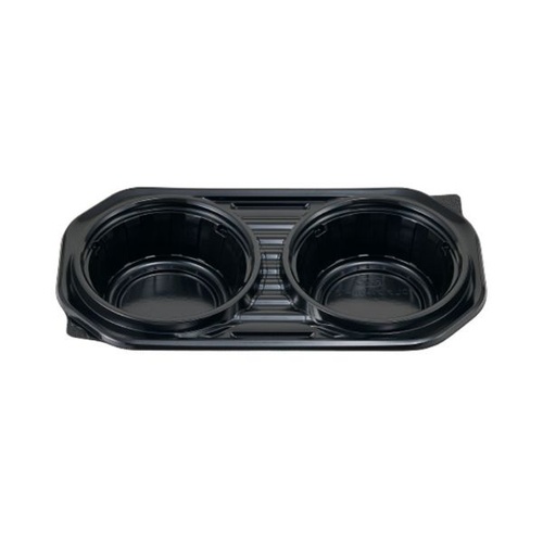 弁当容器 DLダブル28-15 黒本体 エフピコチューパ