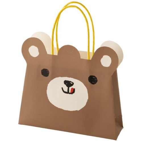 紙手提袋 スイートアニマルフラップペーパーバッグ-1 クマ(20枚) ヘッズ