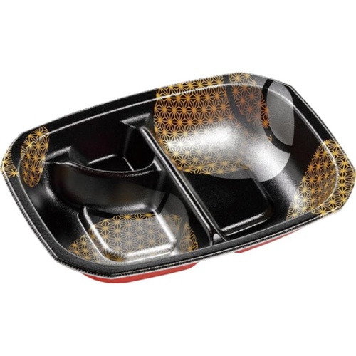 弁当容器 MFP京手箱22-16-1 月かげ金朱 エフピコ